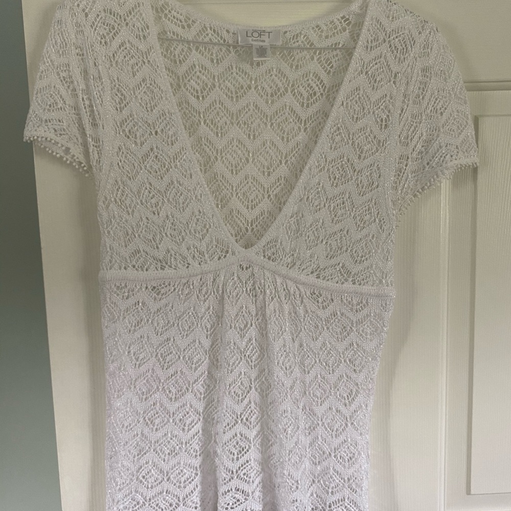 White Crochet Top